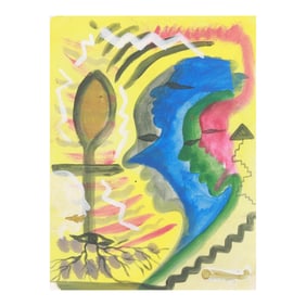 Lonnie Holley (American, b. 1950), Composition with Faces in Profile