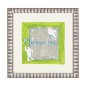 Woodie Long (American, 1942-2009), Tennis Match