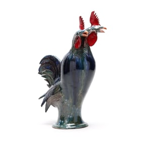 Charlie West (GA), Two-Headed Folk Pottery Rooster
