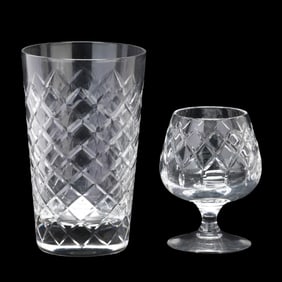 Cartier, (15) Pieces of  Royal Brierley  Crystal Barware