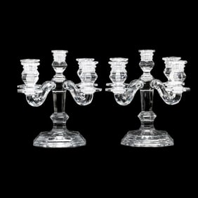 Baccarat, Pair of  Regence  Crystal Candelabra