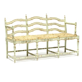 Italianate Painted Triple Back Bench