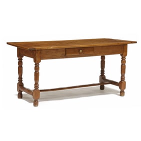 French Walnut One Drawer Tavern Table
