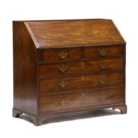 George III Mahogany Slant Front Bureau