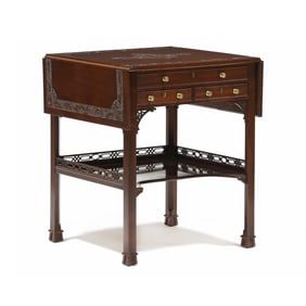 Biltmore Estate Collection, Irish Chippendale Style Drop Leaf Work Table