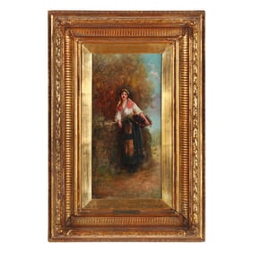 John Andrew McColvin (English, 1864-1920), Woman with Grapes