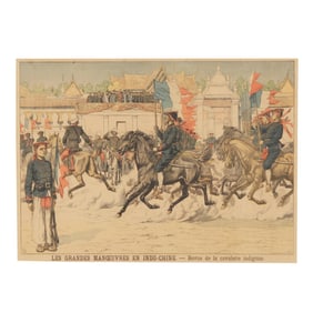 French School (Early 20th Century),  Les Grandes Manœvres en Indo Chine