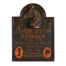 Anderton and Griggs Riding Habit Trade Sign