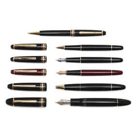 Six Montblanc Meisterstück Writing Instruments