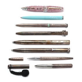Eight Writing Instruments, Most from Tiffany & Co.