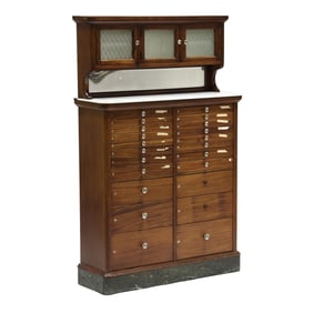 Antique Mahogany Dental Cabinet