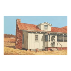Bernie Horton (American, b. 1943), Farmhouse in Afternoon Light