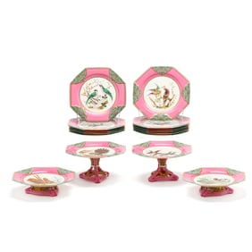 William Brownfield and Son, (15) Octagonal Porcelain Dishes