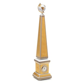 Rosenthal Versace  Carpe Diem  Porcelain Obelisk Table Clock