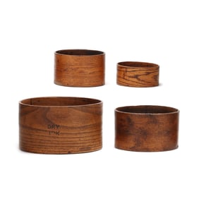 Daniel Cragin, Four Antique Nesting Wood Dry Measurers