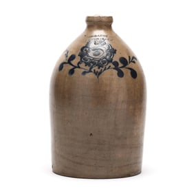 W. A. Lewis (Galesville, NY), Two Gallon Cobalt Decorated Jug