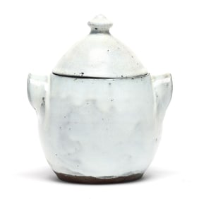 Jugtown Pottery (Seagrove, NC), Chinese White Glazed Cracker Jar with Important Local Provenance