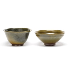 Jugtown Pottery (Seagrove, NC), Two Frogskin Glazed Bowls