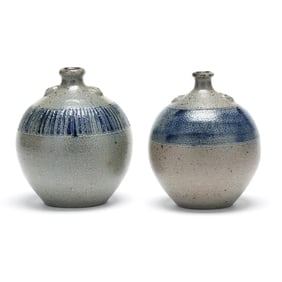Jugtown Pottery (Seagrove, NC), Two Salt Glaze Bottles