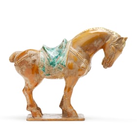A Chinese Tang Style  Sancai  Glazed Horse