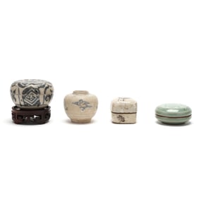 Four Asian Ceramic Boxes