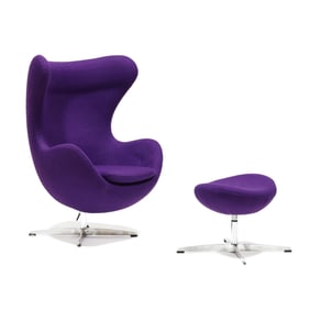 After Arne Jacobsen, Egg Chair and Ottoman