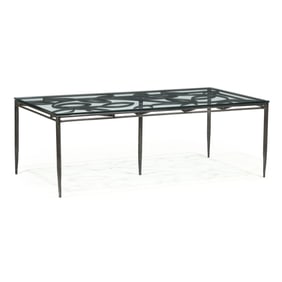 Modernist Iron and Glass Coffee Table