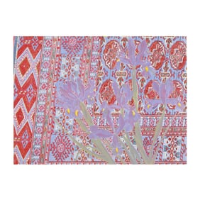 Laura Grosch (NC, b. 1945),  Iris on Bokhara