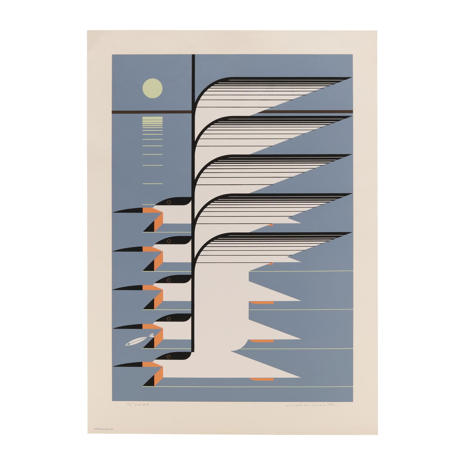 Charley Harper (American, 1922-2007),  Skimmerscape (1 of 6)