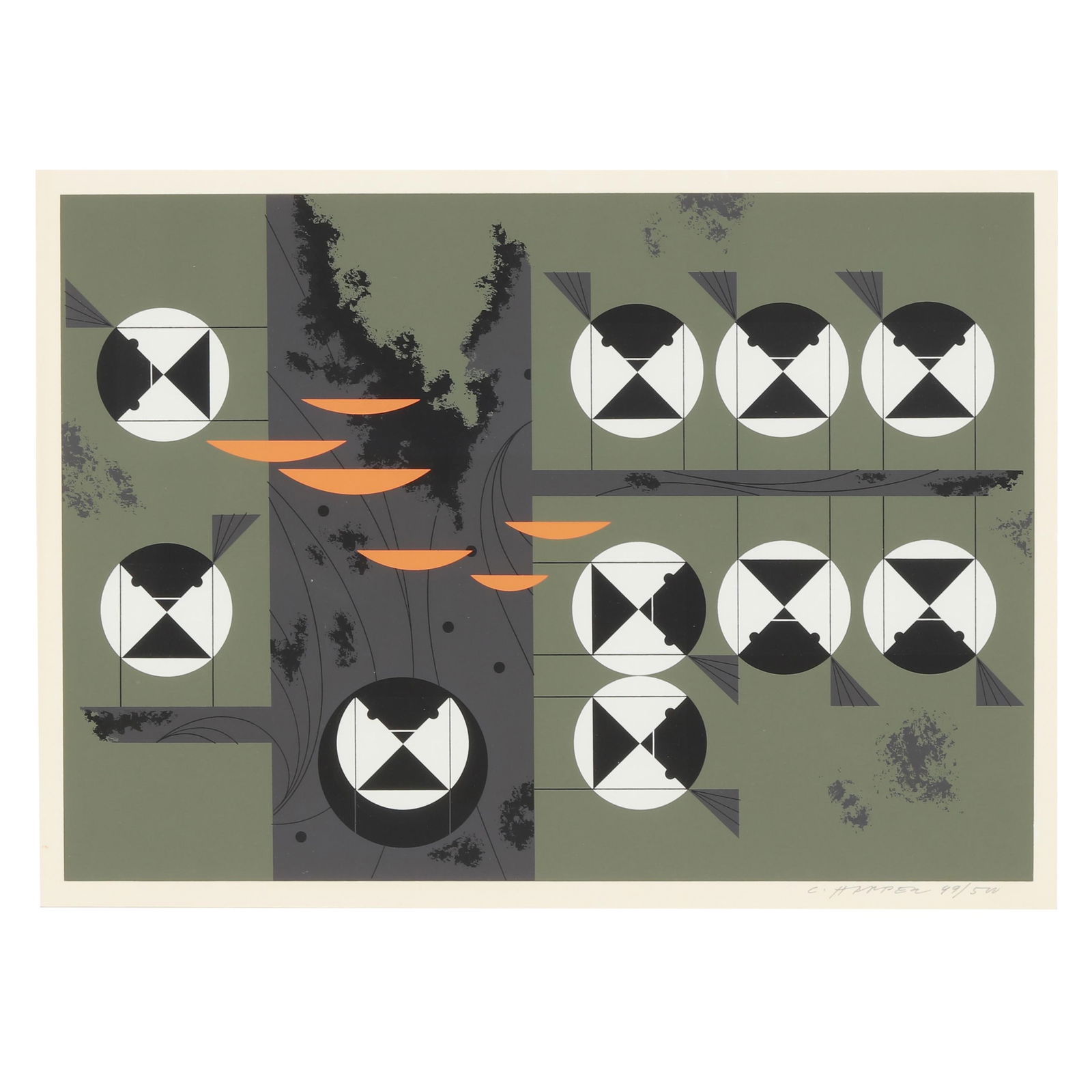 Charley Harper (American, 1922-2007),  Family of Chickadees / Generation Gap (1 of 5)