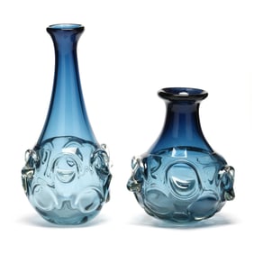 Two Scandinavian Art Glass Vases