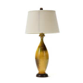 Tall Mid-Century Glazed Ceramic Table Lamp