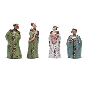Four Czech Terracotta General Figurines