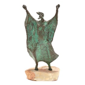 Mid-Century Bronze Sculpture of Moses, Signed Dorothea Stevenson