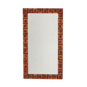 Mid-Century Enamel Tile Mirror