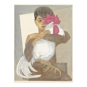 Sekino Jun'ichiro (Japanese, 1914-1988),  Boy with Rooster