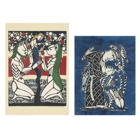Sadao Watanabe (Japanese, 1913-1996), Two Prints