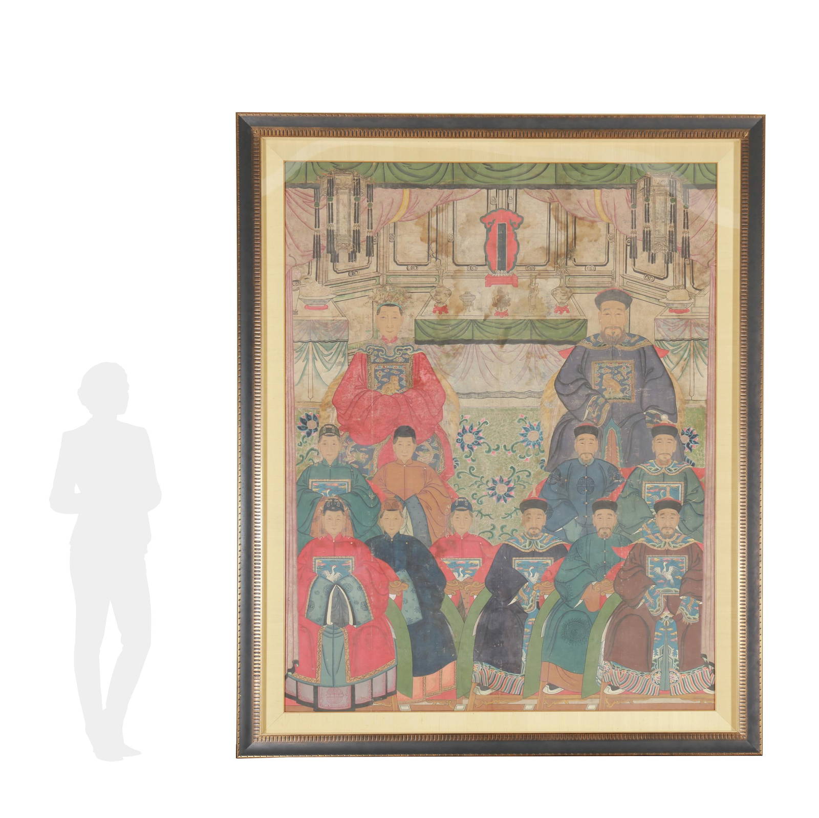 A Monumental Chinese Ancestor Painting on Silk