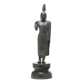 A Sri Lankan Copper Alloy Standing Buddha