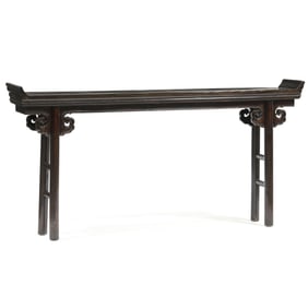 A Chinese Black Painted Altar Table