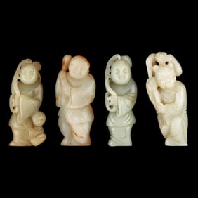 A Group of Chinese Carved Figures