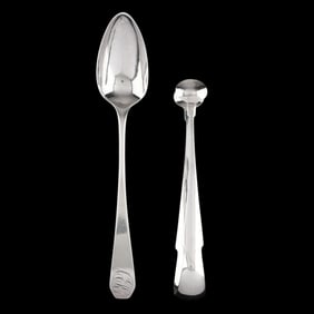 Two American Coin Silver Flatware Servers