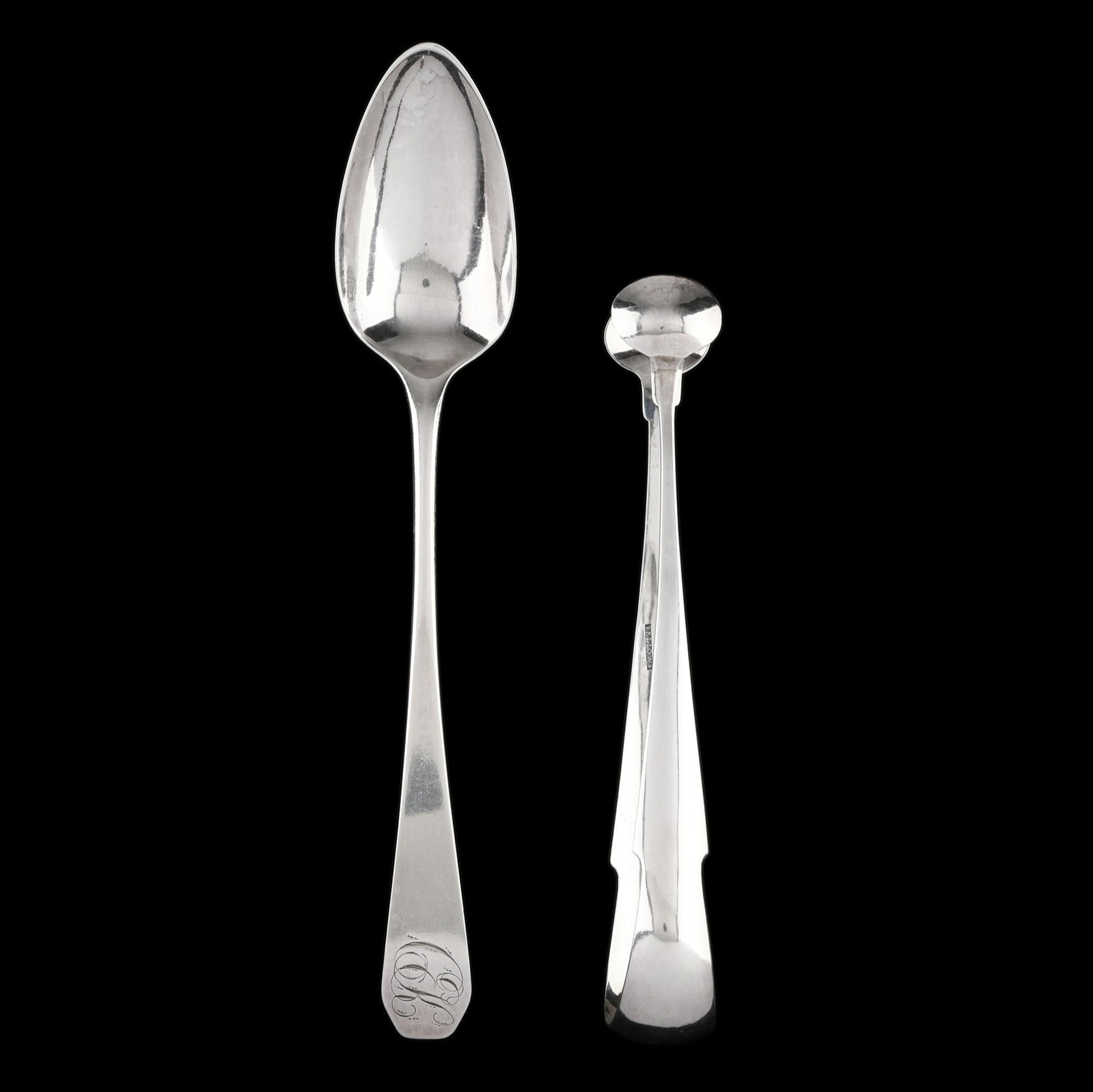 Two American Coin Silver Flatware Servers