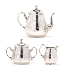 Eoff & Sheppard for Ball Black & Co. Coin Silver Tea Service