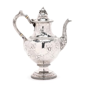 American Coin Silver Teapot, Mark of William Gale & Son