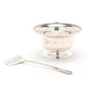 S. Kirk & Son Sterling Silver Bowl and Bacon Fork