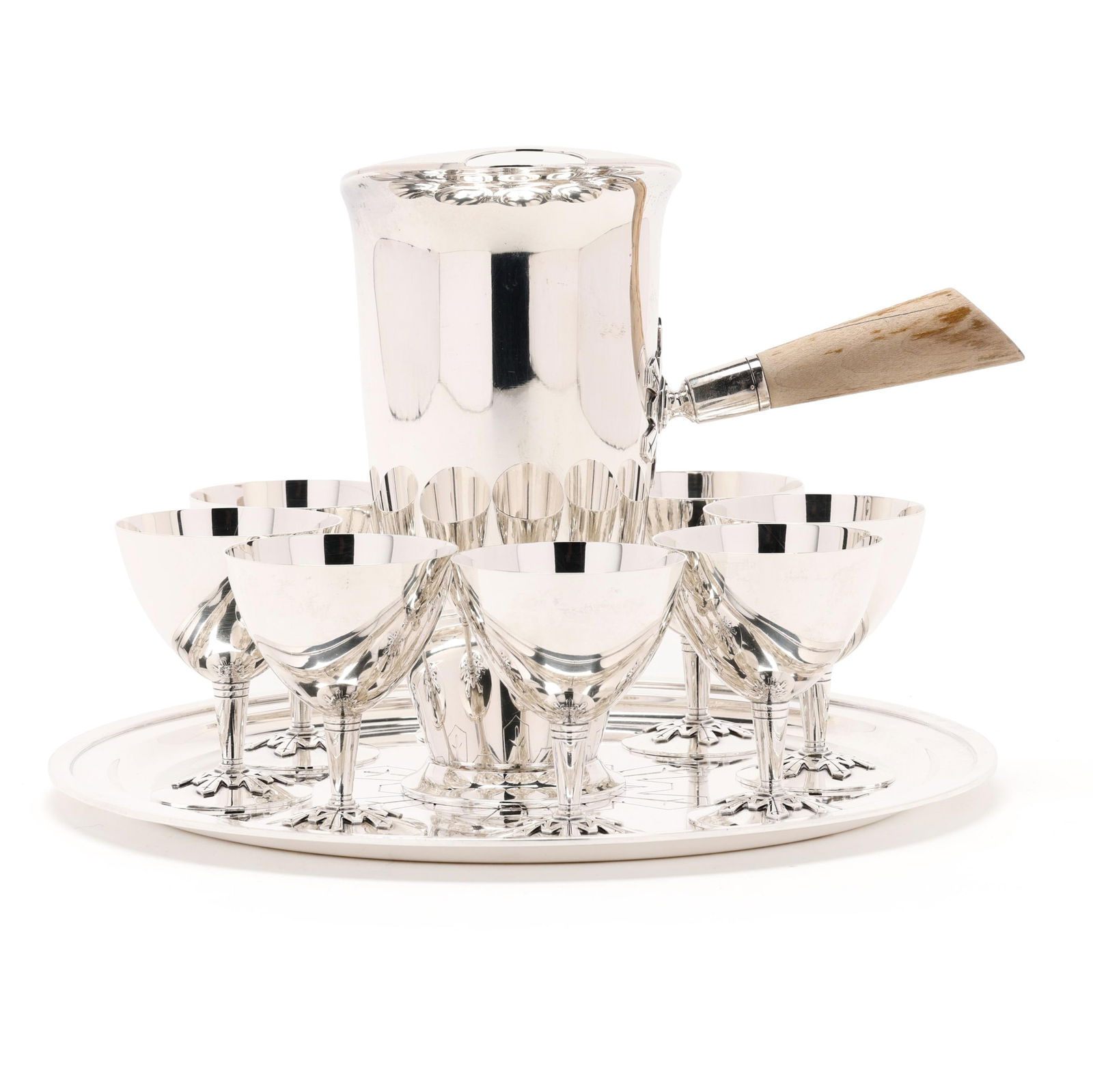 A Tiffany & Co. Sterling Silver Snowflake Martini Service (1 of 13)