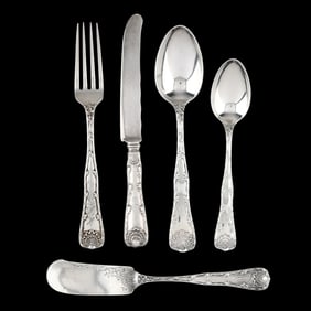 Collection of Tiffany & Co. Wave Edge Sterling Silver Flatware