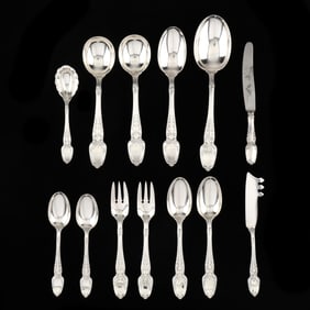 Thirteen Pieces of Tiffany & Co. Broom Corn Sterling Silver Flatware
