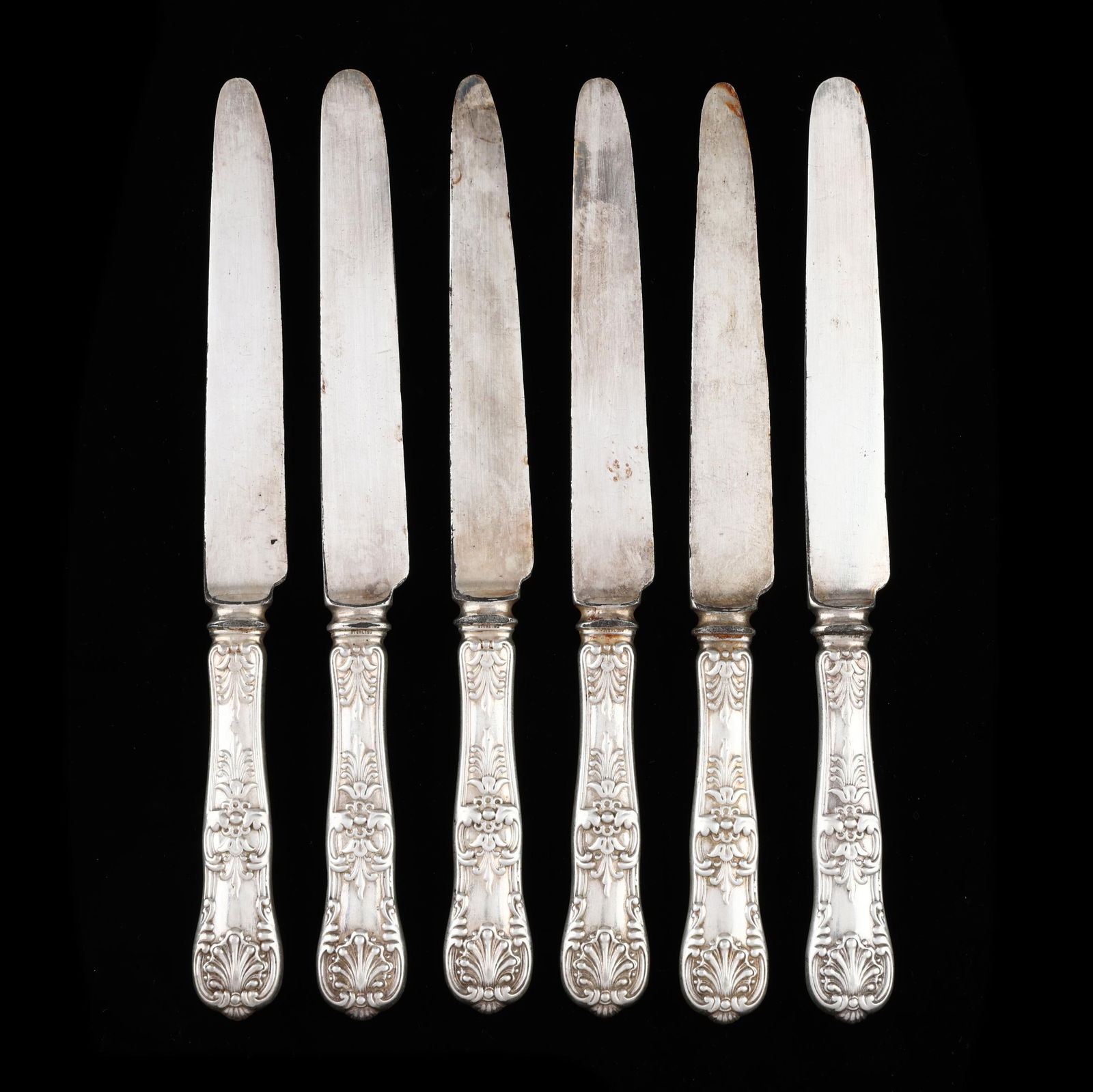 Set of Six Tiffany & Co.  Kings  Sterling Silver Knives (1 of 5)